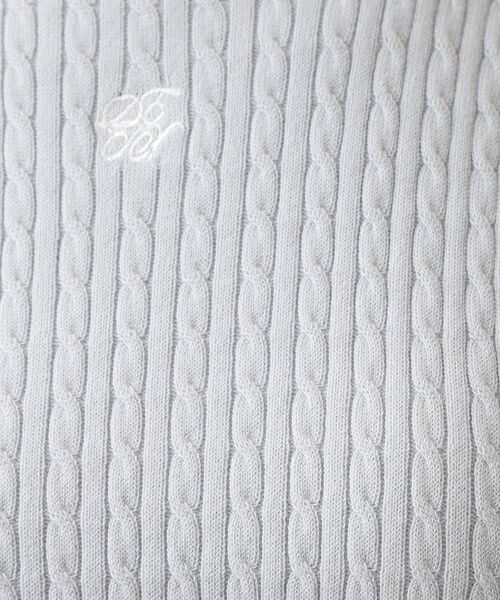 index / インデックス ニット・セーター | オーガニックコットン バイカラーケーブルニット【洗濯機OK・UVケア】 | 詳細12