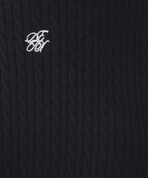 index / インデックス ニット・セーター | オーガニックコットン バイカラーケーブルニット【洗濯機OK・UVケア】 | 詳細16