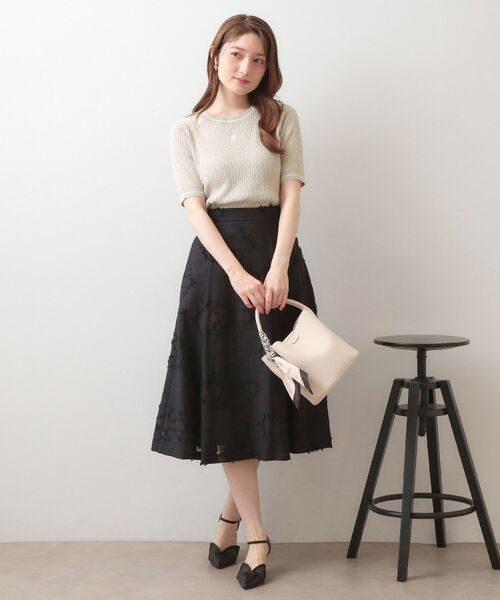 index / インデックス ニット・セーター | オーガニックコットン バイカラーケーブルニット【洗濯機OK・UVケア】 | 詳細22