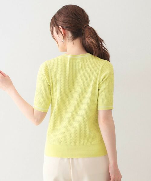 index / インデックス ニット・セーター | オーガニックコットン バイカラーケーブルニット【洗濯機OK・UVケア】 | 詳細27