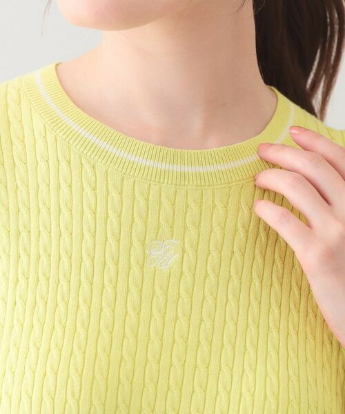 index / インデックス ニット・セーター | オーガニックコットン バイカラーケーブルニット【洗濯機OK・UVケア】 | 詳細28