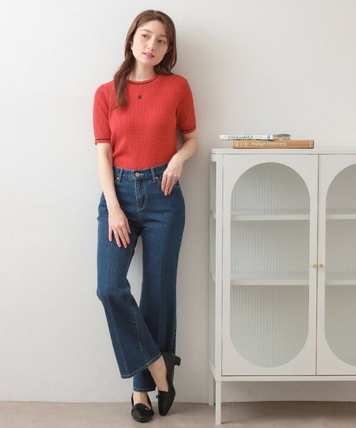 index / インデックス ニット・セーター | オーガニックコットン バイカラーケーブルニット【洗濯機OK・UVケア】 | 詳細7