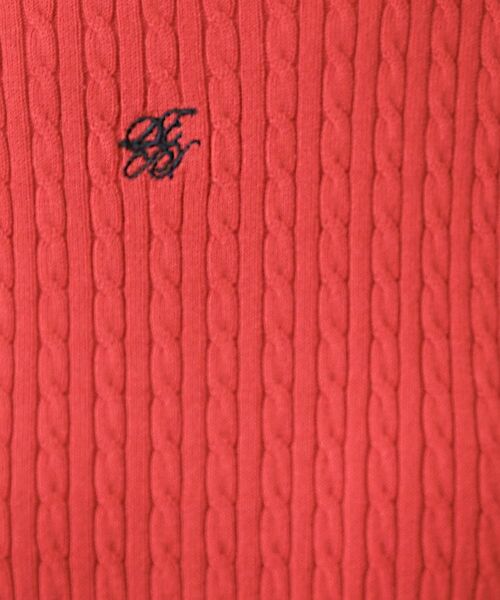 index / インデックス ニット・セーター | オーガニックコットン バイカラーケーブルニット【洗濯機OK・UVケア】 | 詳細8