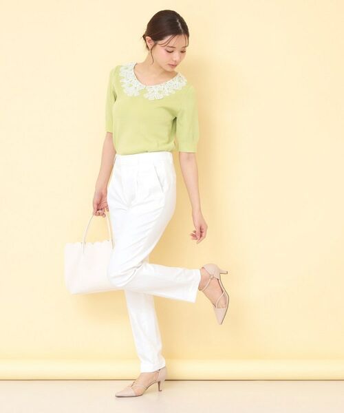 index / インデックス ニット・セーター | リボンレース衿リブニット【洗濯機OK／接触冷感】 | 詳細11