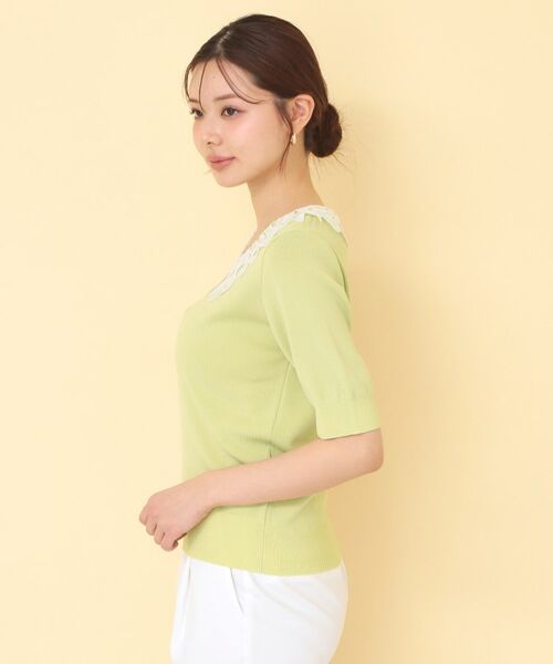 index / インデックス ニット・セーター | リボンレース衿リブニット【洗濯機OK／接触冷感】 | 詳細14