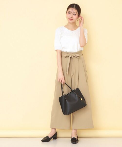 index / インデックス ニット・セーター | リボンレース衿リブニット【洗濯機OK／接触冷感】 | 詳細2