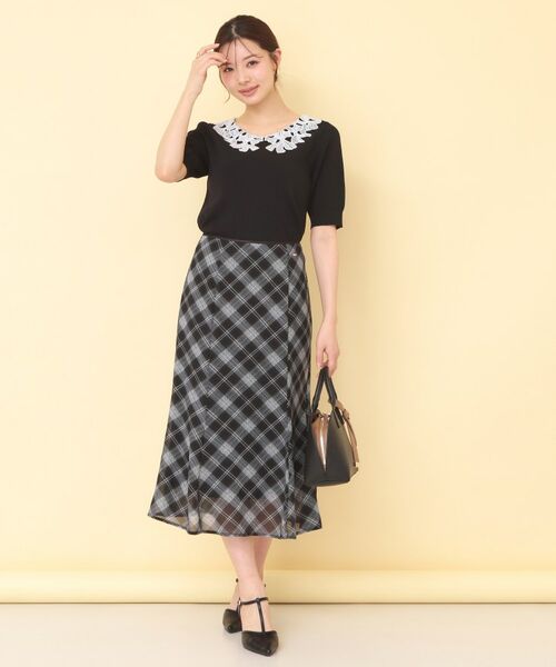 index / インデックス ニット・セーター | リボンレース衿リブニット【洗濯機OK／接触冷感】 | 詳細6