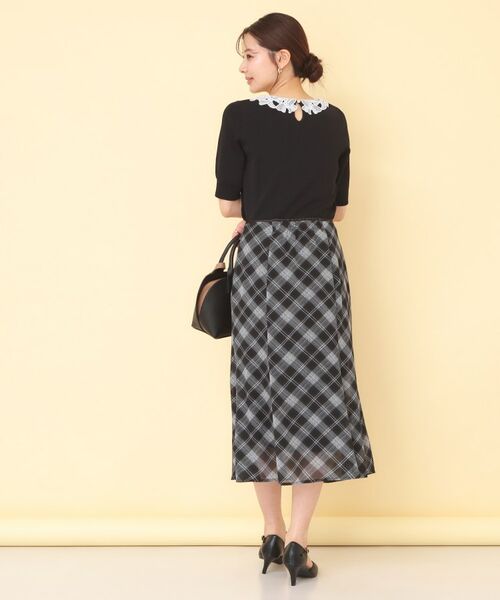 index / インデックス ニット・セーター | リボンレース衿リブニット【洗濯機OK／接触冷感】 | 詳細7