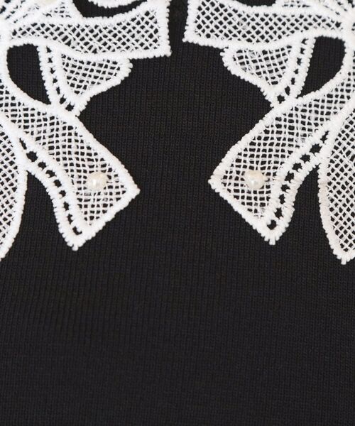 index / インデックス ニット・セーター | リボンレース衿リブニット【洗濯機OK／接触冷感】 | 詳細8