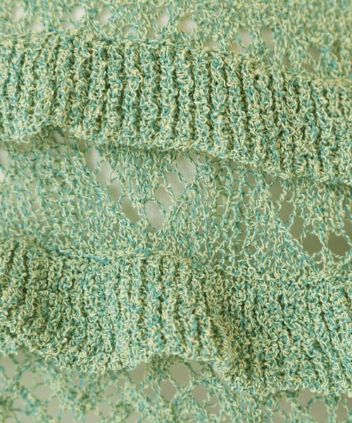 index / インデックス ニット・セーター | 透かし編みミニペプラムノースリーブニット【洗濯機OK】 | 詳細13