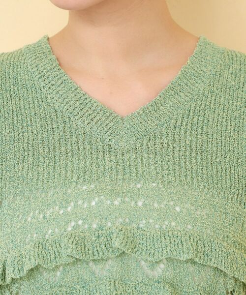 index / インデックス ニット・セーター | 透かし編みミニペプラムノースリーブニット【洗濯機OK】 | 詳細21