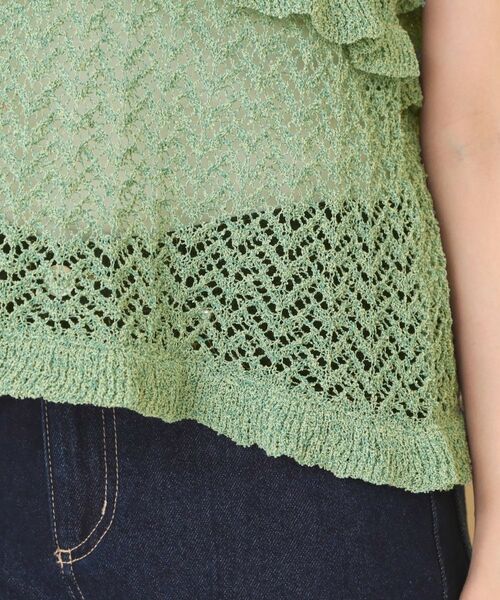 index / インデックス ニット・セーター | 透かし編みミニペプラムノースリーブニット【洗濯機OK】 | 詳細23