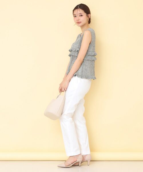 index / インデックス ニット・セーター | 透かし編みミニペプラムノースリーブニット【洗濯機OK】 | 詳細7