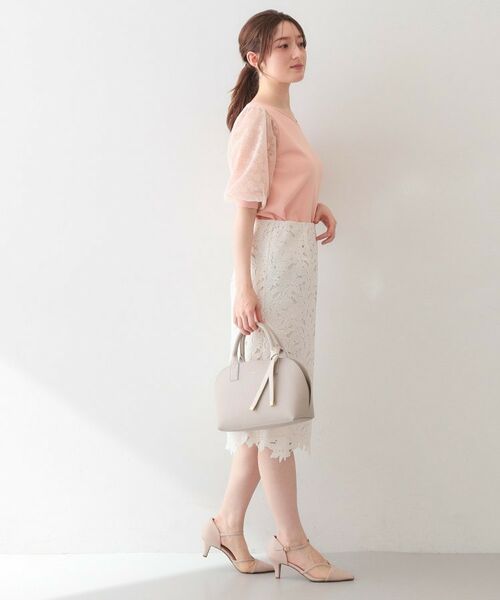 index / インデックス ニット・セーター | レーススリーブハートネックニット【洗濯機OK・UVケア・抗ピリング】 | 詳細11