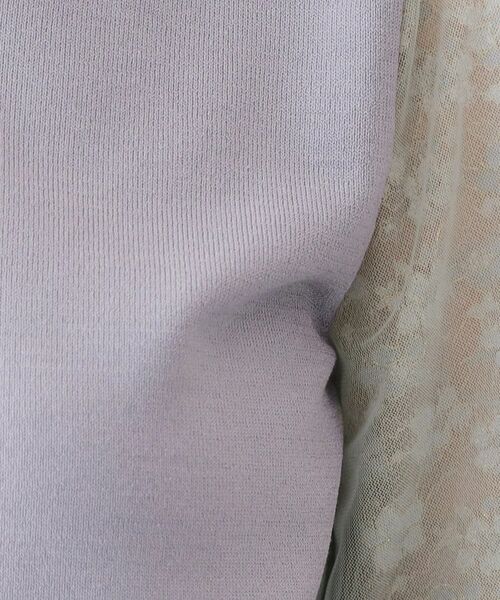 index / インデックス ニット・セーター | レーススリーブハートネックニット【洗濯機OK・UVケア・抗ピリング】 | 詳細16