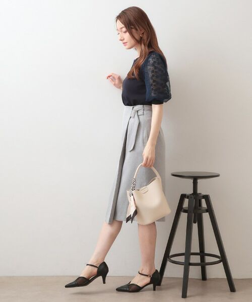 index / インデックス ニット・セーター | レーススリーブハートネックニット【洗濯機OK・UVケア・抗ピリング】 | 詳細19