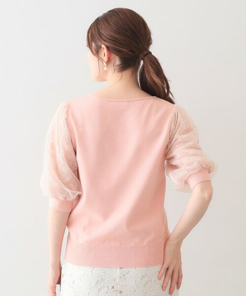 index / インデックス ニット・セーター | レーススリーブハートネックニット【洗濯機OK・UVケア・抗ピリング】 | 詳細23