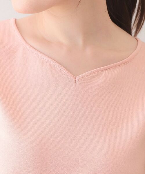 index / インデックス ニット・セーター | レーススリーブハートネックニット【洗濯機OK・UVケア・抗ピリング】 | 詳細24