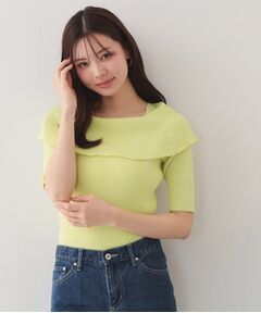 index / インデックス ニット・セーター | マルチボーダーオフショルニット【洗濯機OK】