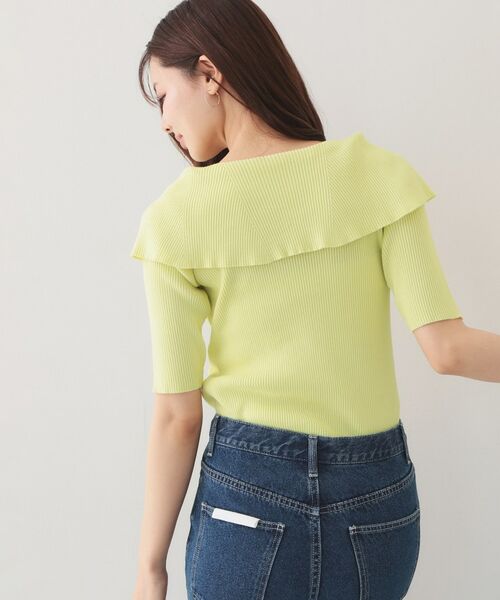 index / インデックス ニット・セーター | マルチボーダーオフショルニット【洗濯機OK】 | 詳細1