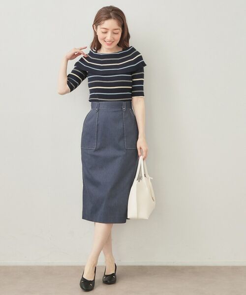 index / インデックス ニット・セーター | マルチボーダーオフショルニット【洗濯機OK】 | 詳細10