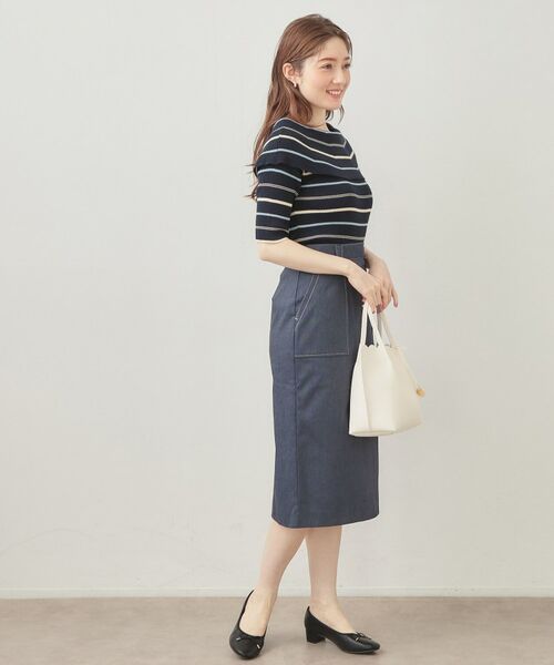 index / インデックス ニット・セーター | マルチボーダーオフショルニット【洗濯機OK】 | 詳細11