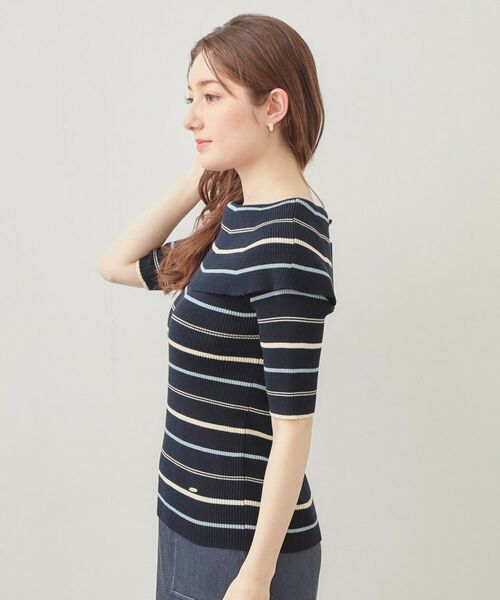 index / インデックス ニット・セーター | マルチボーダーオフショルニット【洗濯機OK】 | 詳細14