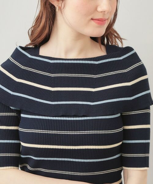 index / インデックス ニット・セーター | マルチボーダーオフショルニット【洗濯機OK】 | 詳細16