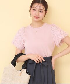 index / インデックス ニット・セーター | ドッキングシャギーレーススリーブニット【洗濯機OK】