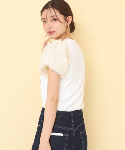 index / インデックス ニット・セーター | ドッキングシャギーレーススリーブニット【洗濯機OK】 | 詳細1