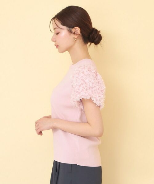 index / インデックス ニット・セーター | ドッキングシャギーレーススリーブニット【洗濯機OK】 | 詳細14