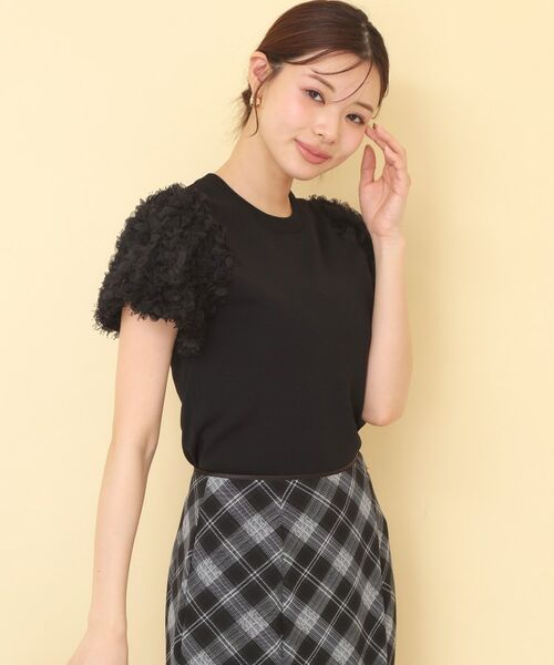 index / インデックス ニット・セーター | ドッキングシャギーレーススリーブニット【洗濯機OK】 | 詳細5