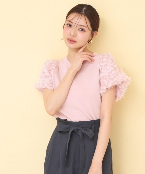 index / インデックス ニット・セーター | ドッキングシャギーレーススリーブニット【洗濯機OK】 | 詳細9