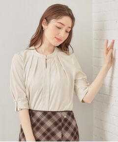 index / インデックス カットソー | アセテートライクバンドカラートップス【洗濯機OK／吸水速乾／接触冷感／UVケア】