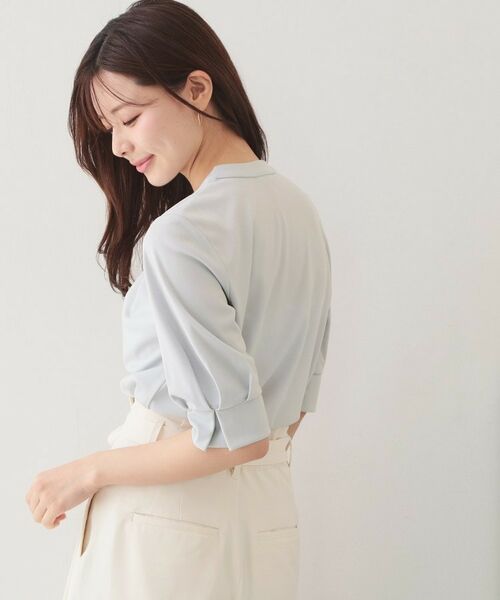 index / インデックス カットソー | アセテートライクバンドカラートップス【洗濯機OK／吸水速乾／接触冷感／UVケア】 | 詳細13