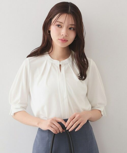 index / インデックス カットソー | アセテートライクバンドカラートップス【洗濯機OK／吸水速乾／接触冷感／UVケア】 | 詳細17