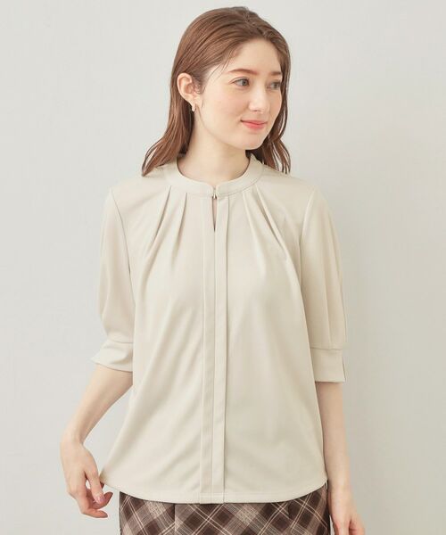 index / インデックス カットソー | アセテートライクバンドカラートップス【洗濯機OK／吸水速乾／接触冷感／UVケア】 | 詳細25