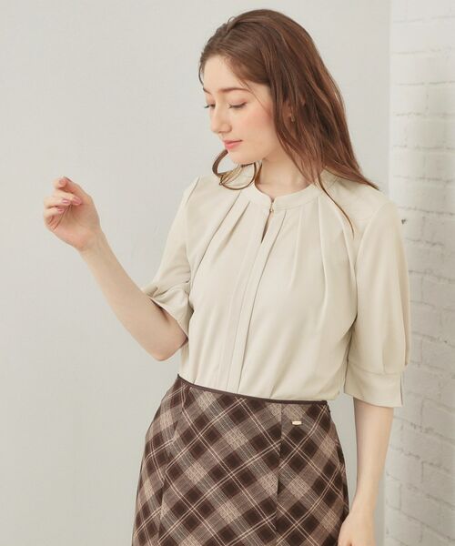 index / インデックス カットソー | アセテートライクバンドカラートップス【洗濯機OK／吸水速乾／接触冷感／UVケア】 | 詳細5