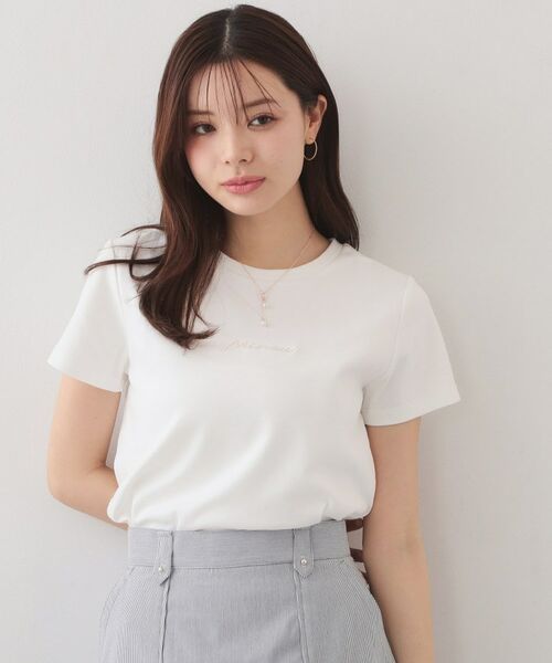 index / インデックス Tシャツ | フロントロゴ刺繍Tシャツ【洗濯機OK・接触冷感・UVケア】 | 詳細1