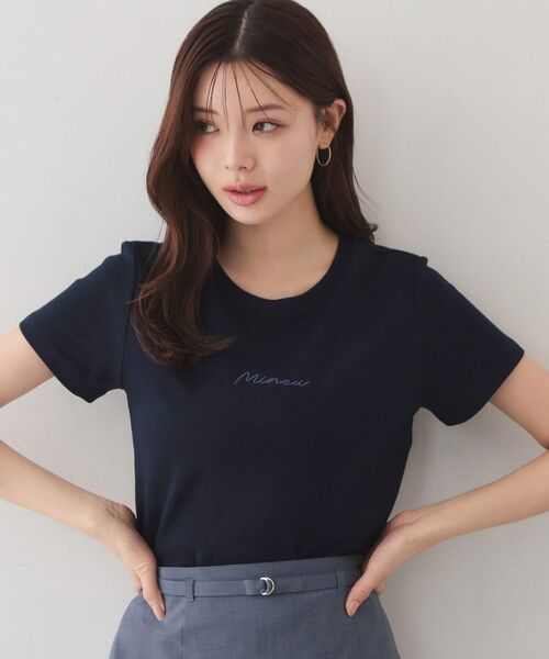 index / インデックス Tシャツ | フロントロゴ刺繍Tシャツ【洗濯機OK・接触冷感・UVケア】 | 詳細13