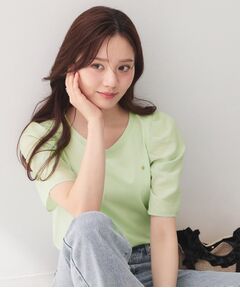 index / インデックス カットソー | シアータックスリーブドッキングTシャツ【洗濯機OK／UVケア／接触冷感】