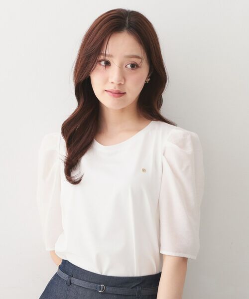 index / インデックス カットソー | シアータックスリーブドッキングTシャツ【洗濯機OK／UVケア／接触冷感】 | 詳細1