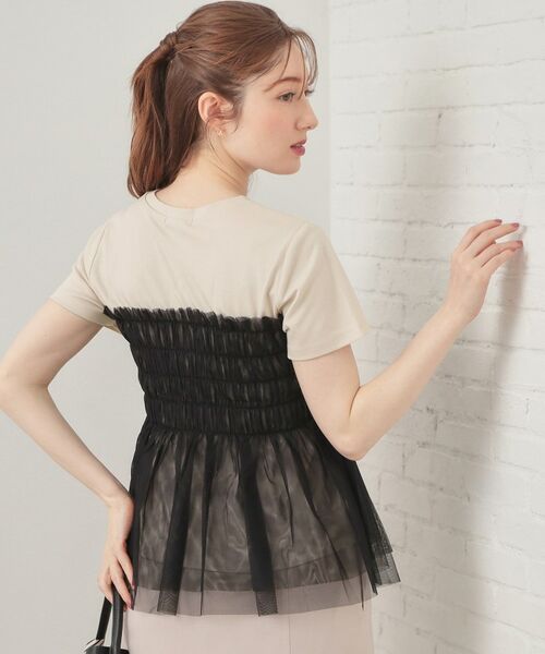 index / インデックス カットソー | チュールペプラムトップス【洗濯機OK・接触冷感・UVケア】 | 詳細17
