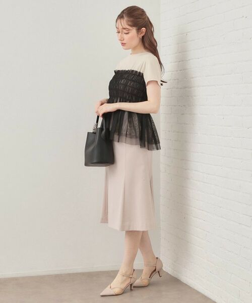 index / インデックス カットソー | チュールペプラムトップス【洗濯機OK・接触冷感・UVケア】 | 詳細19