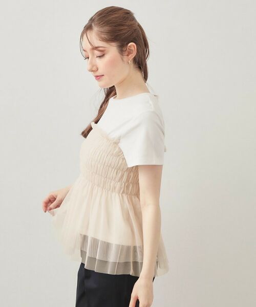 index / インデックス カットソー | チュールペプラムトップス【洗濯機OK・接触冷感・UVケア】 | 詳細22