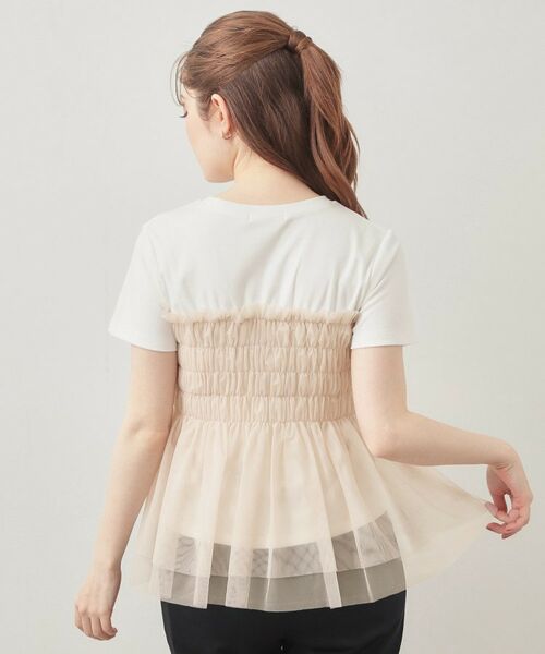 index / インデックス カットソー | チュールペプラムトップス【洗濯機OK・接触冷感・UVケア】 | 詳細23