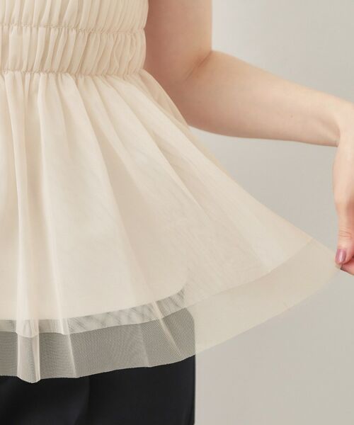 index / インデックス カットソー | チュールペプラムトップス【洗濯機OK・接触冷感・UVケア】 | 詳細26
