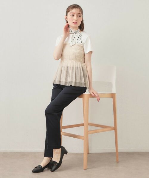 index / インデックス カットソー | チュールペプラムトップス【洗濯機OK・接触冷感・UVケア】 | 詳細7