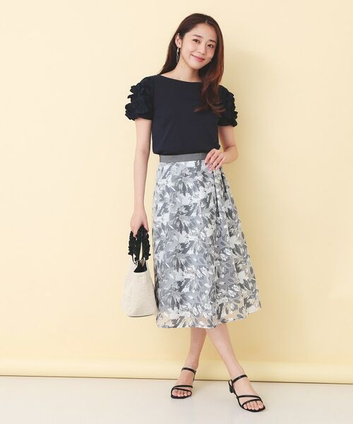 index / インデックス カットソー | フリルドッキングスリーブTシャツ【洗濯機OK／UVケア】 | 詳細11