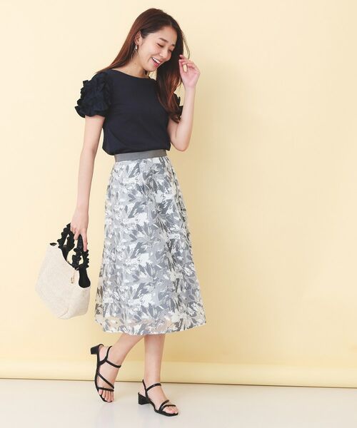 index / インデックス カットソー | フリルドッキングスリーブTシャツ【洗濯機OK／UVケア】 | 詳細12